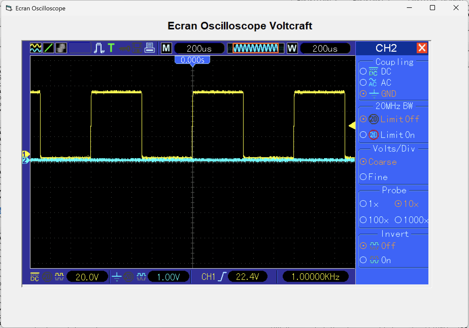 Voltcraft oscilloscope interface
